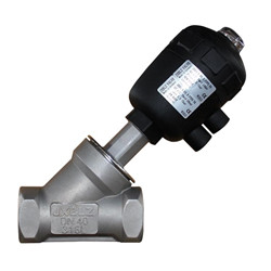 Y type pneumatic film type angle seat valve